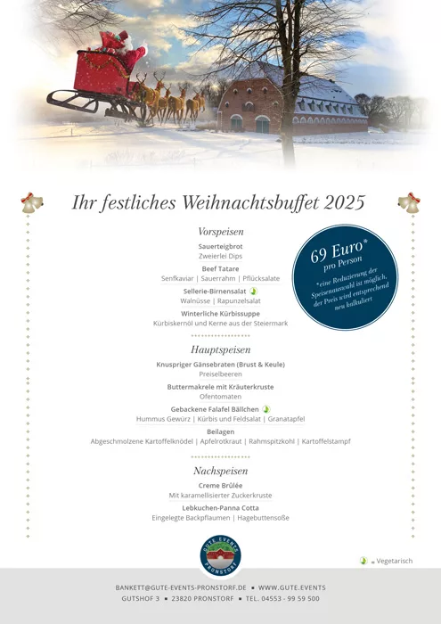 Gute Events Festliches-Weihnachtsbufett