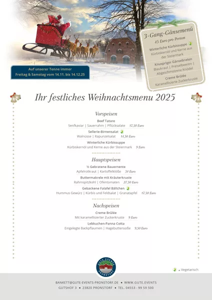 Gute Events Festliches-Weihnachtsmenue